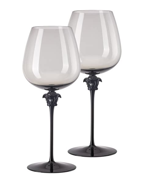 versace wine glass set|Versace Medusa Lumiere Haze Red Wine Glass.